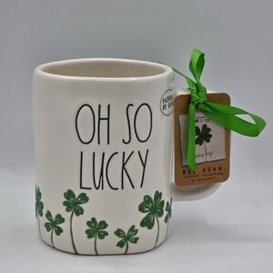 Rae Dunn St Patrick's Day OH SO LUCKY Shamrocks Mug NEW 2026 RELEASE